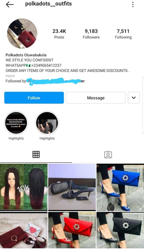 Polkadots_outfits on IG Is a bloody Scammer Scam Express